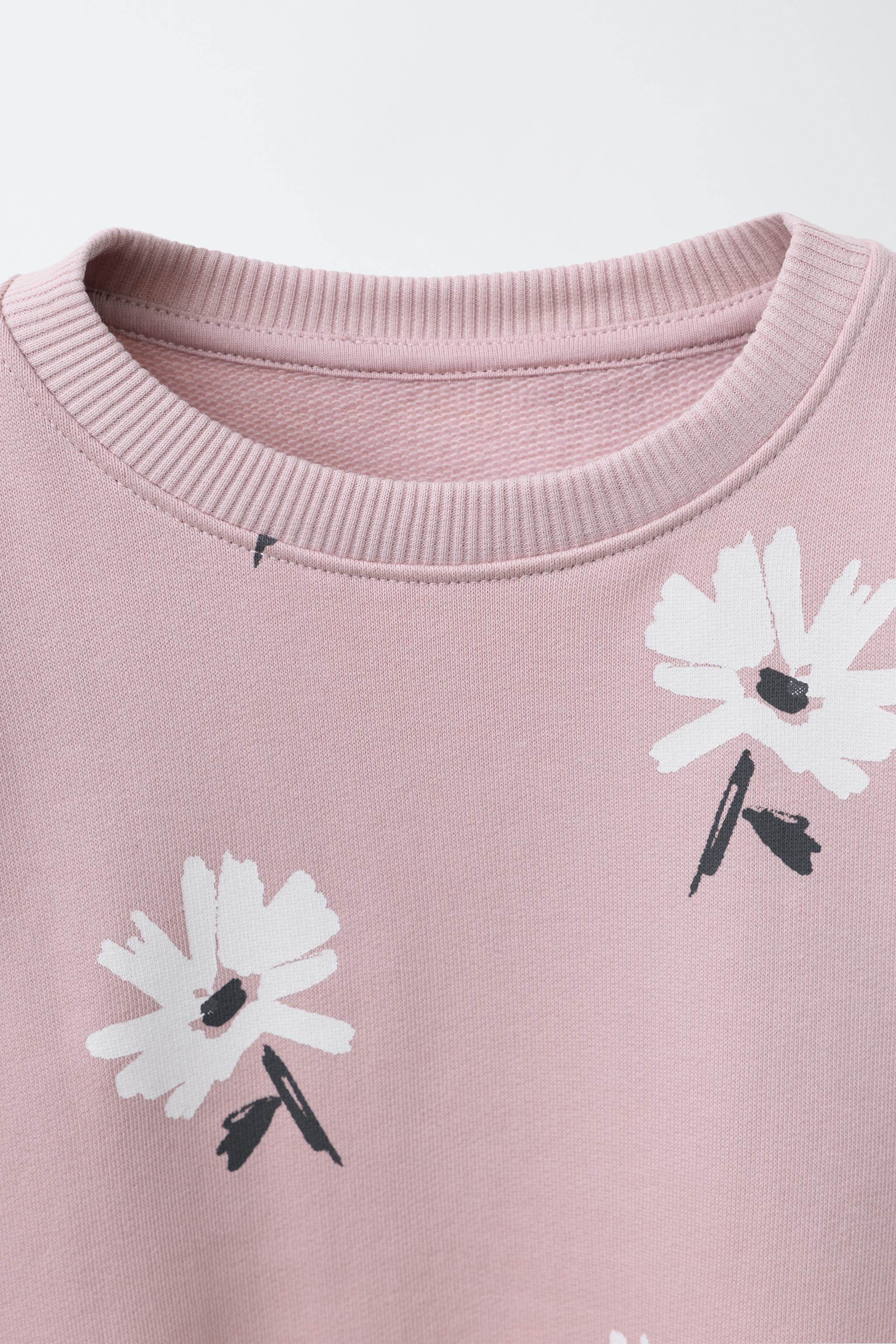 PRINTED RIB SWEATSHIRT AND LEGGING JOGGING SET